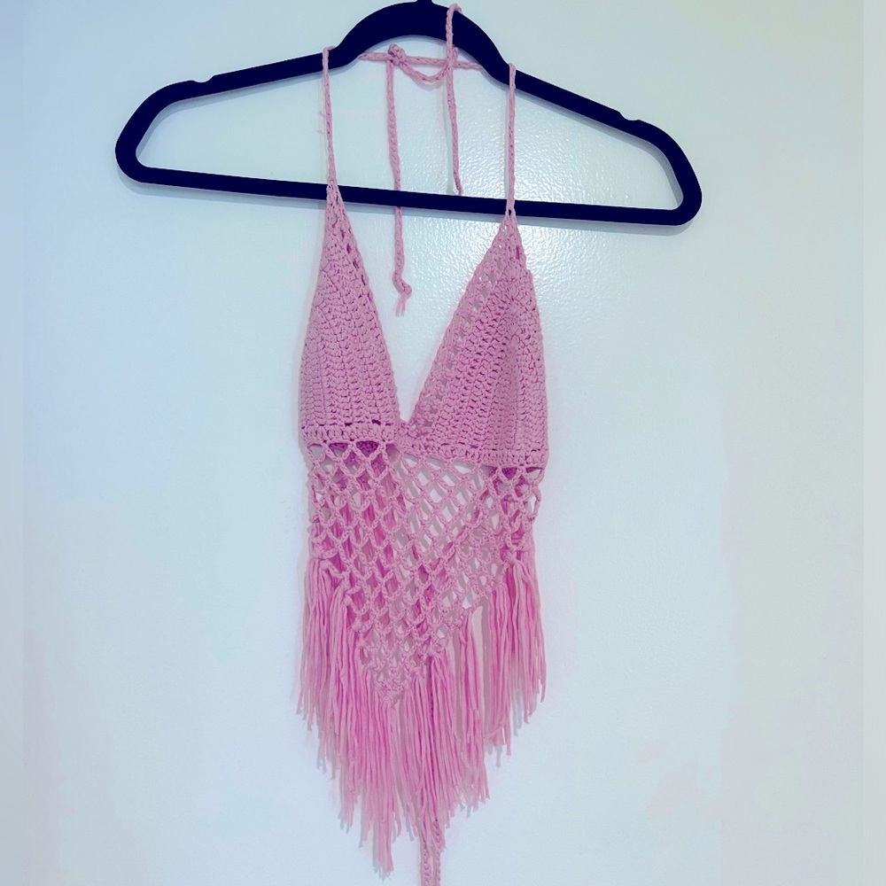 India Boutique Crochet Halter Top